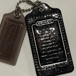 Coach Silver and Black and Smokey grey hangtag set